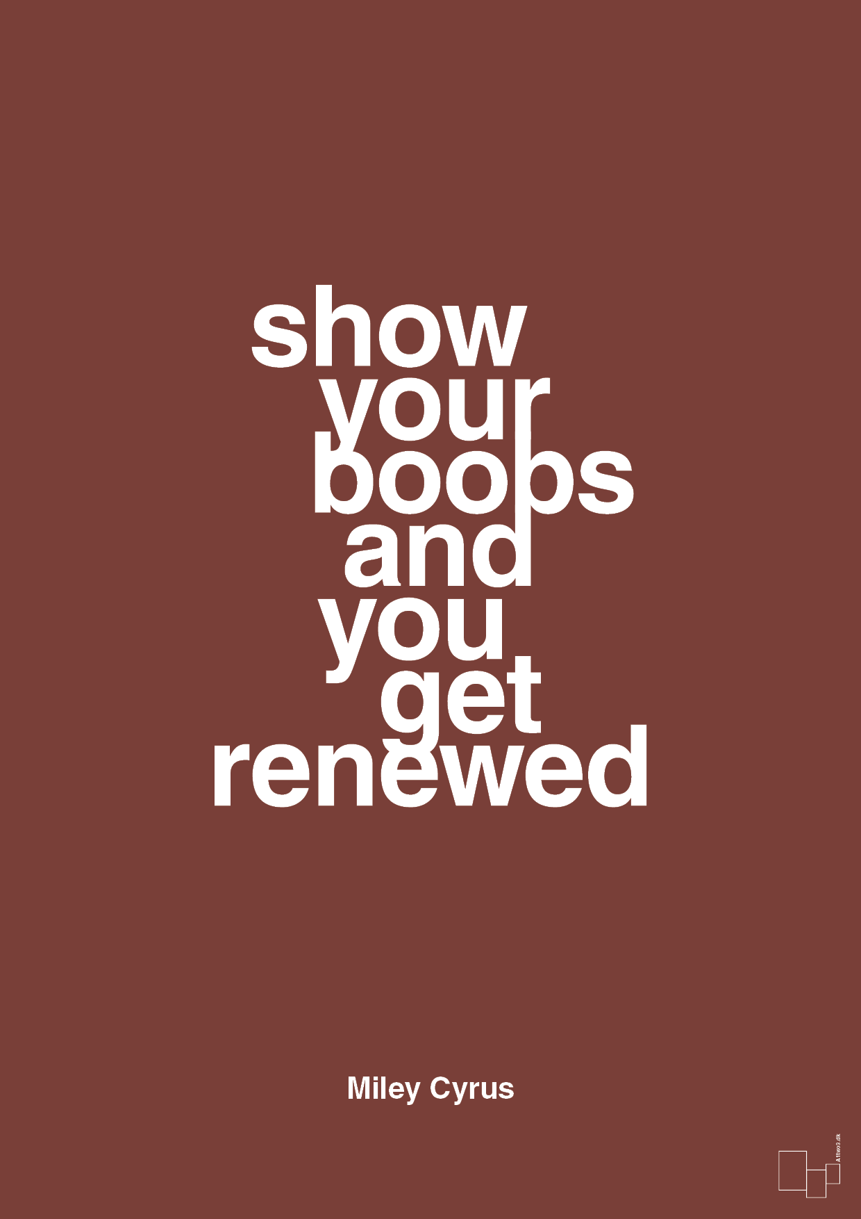 plakat: show your boobs and you get renewed - red pepper-Musiker-A1two3