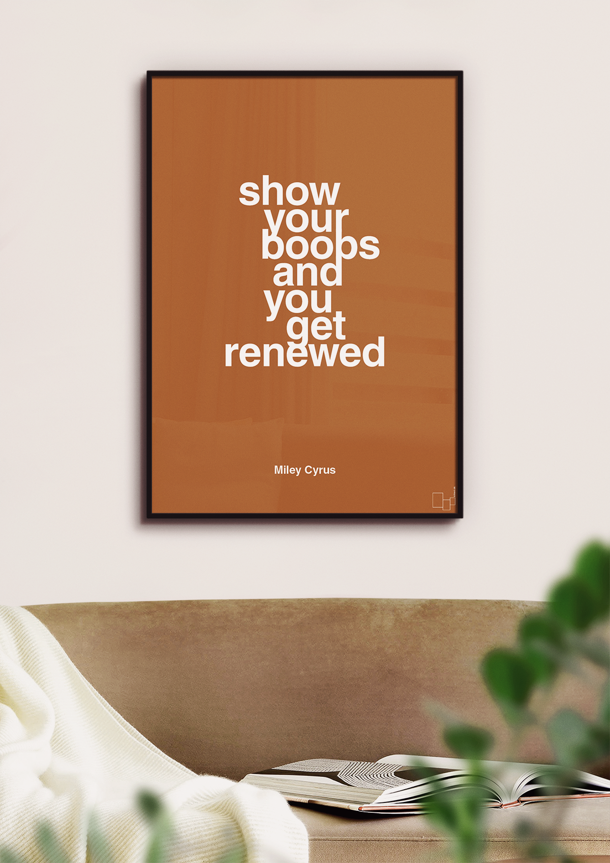 plakat: show your boobs and you get renewed - graphic charcoal-Musiker-A1two3