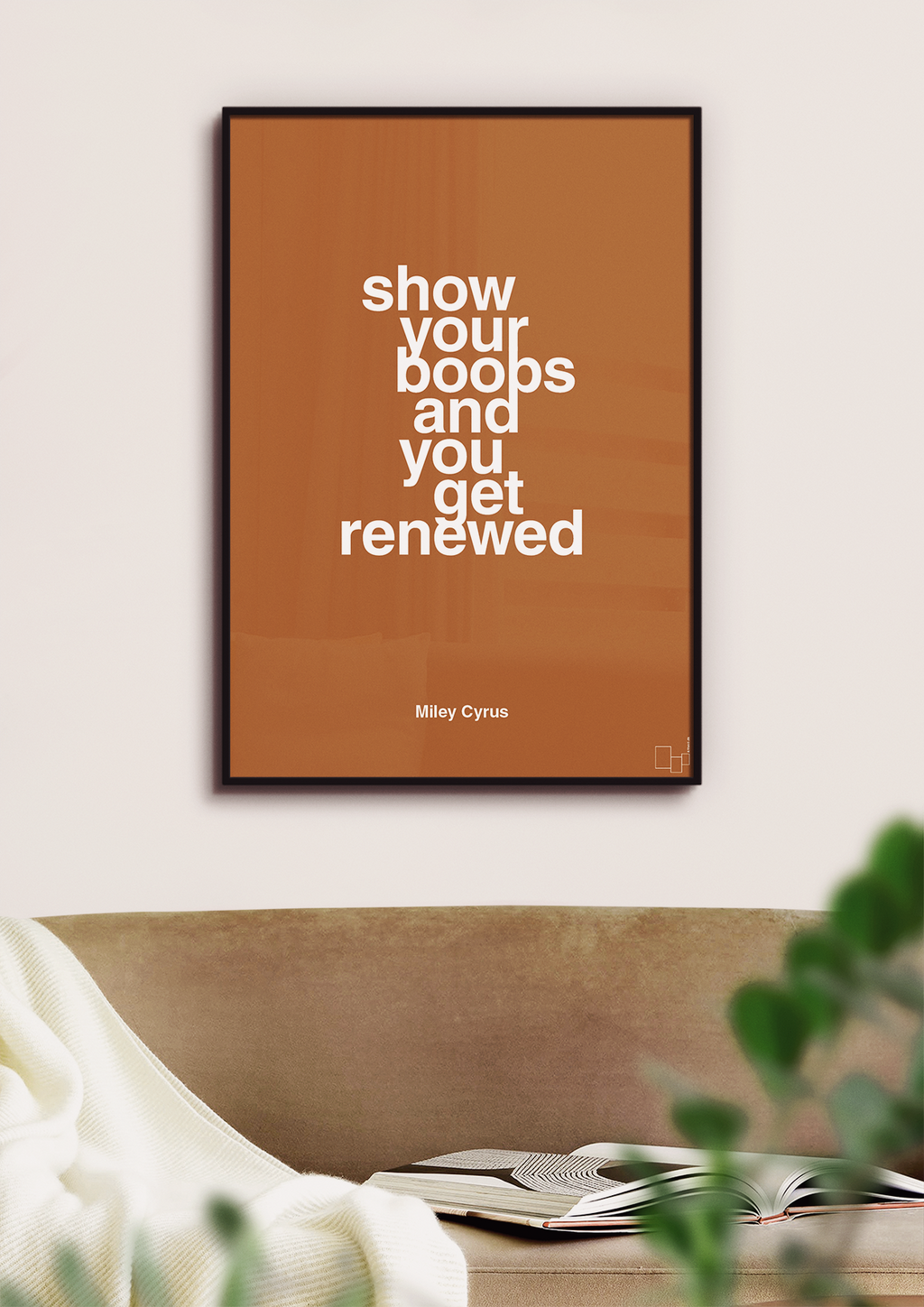 plakat: show your boobs and you get renewed - creamy mushroom-Musiker-A1two3
