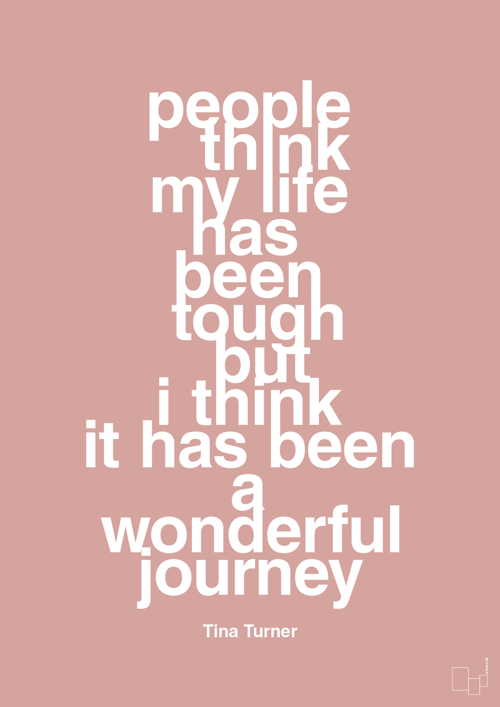 plakat: people think my life has been tough but I think it’s been a wonderful journey - bubble shell-Musiker-A1two3