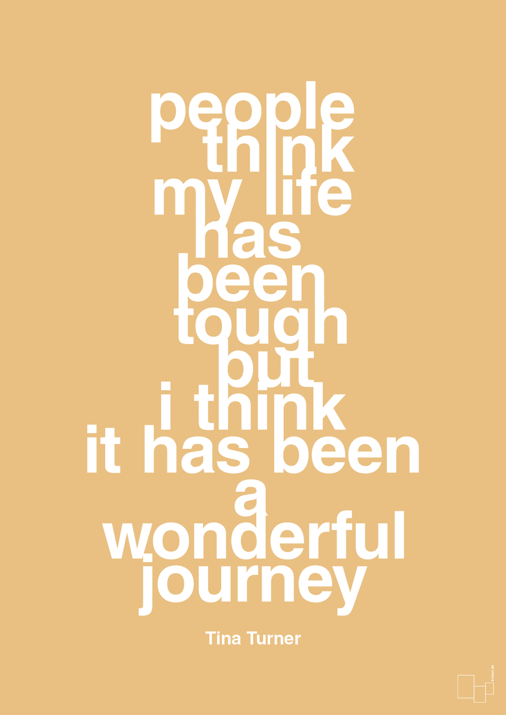 plakat: people think my life has been tough but I think it’s been a wonderful journey - charismatic-Musiker-A1two3