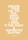 plakat: people think my life has been tough but I think it’s been a wonderful journey - charismatic-Musiker-A1two3