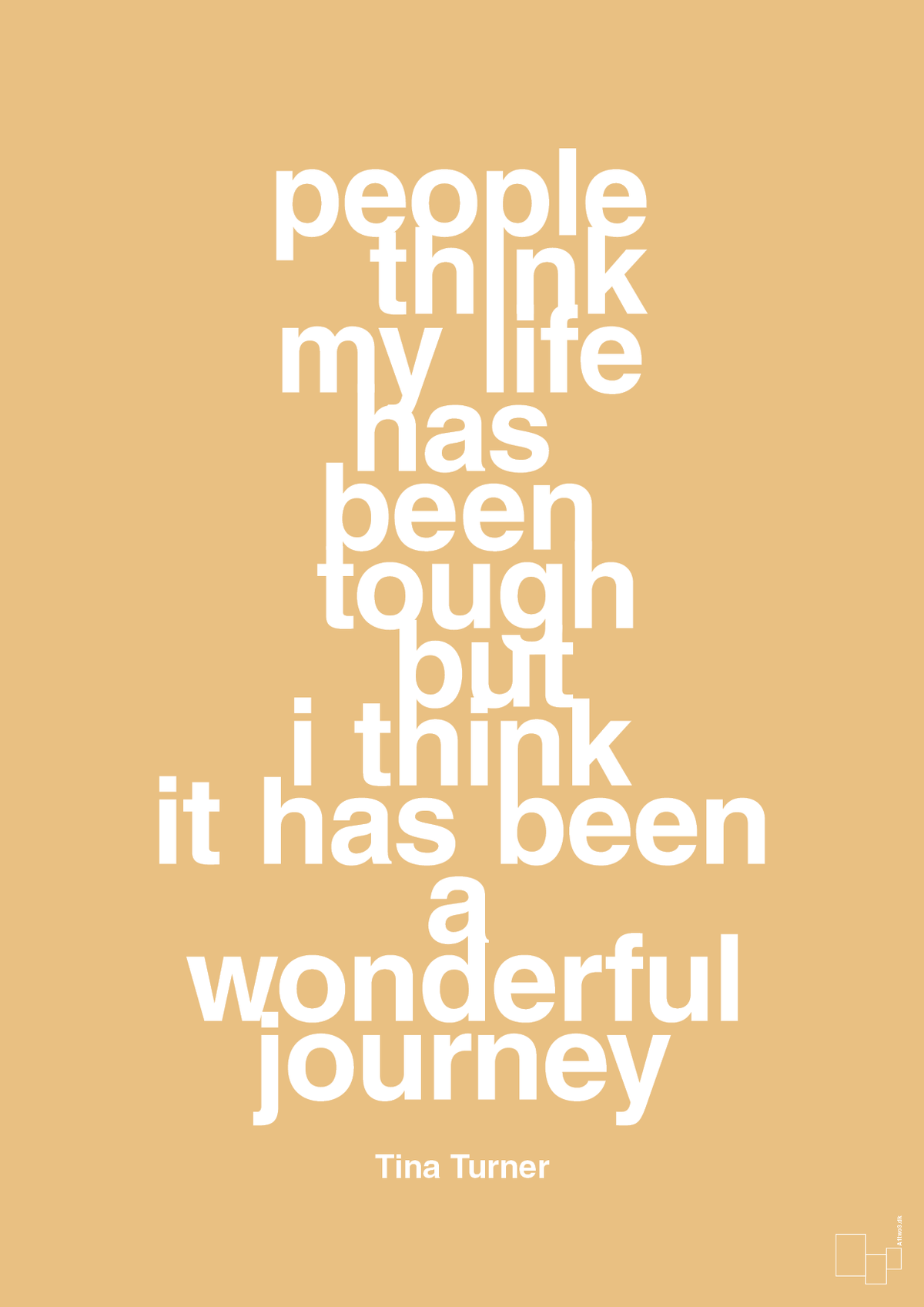 plakat: people think my life has been tough but I think it’s been a wonderful journey - charismatic-Musiker-A1two3