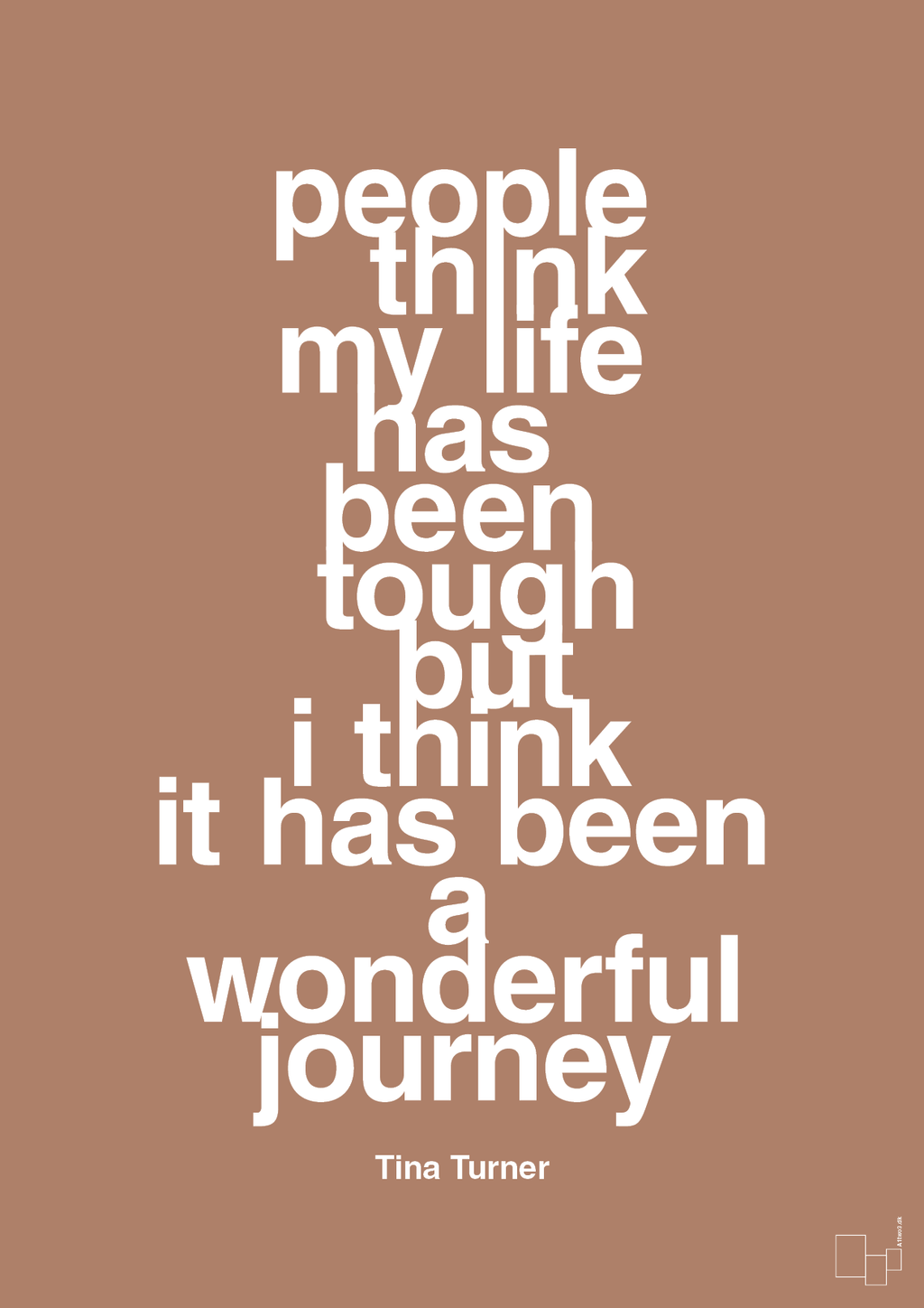 plakat: people think my life has been tough but I think it’s been a wonderful journey - cider spice-Musiker-A1two3