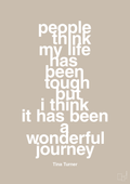 plakat: people think my life has been tough but I think it’s been a wonderful journey - creamy mushroom-Musiker-A1two3