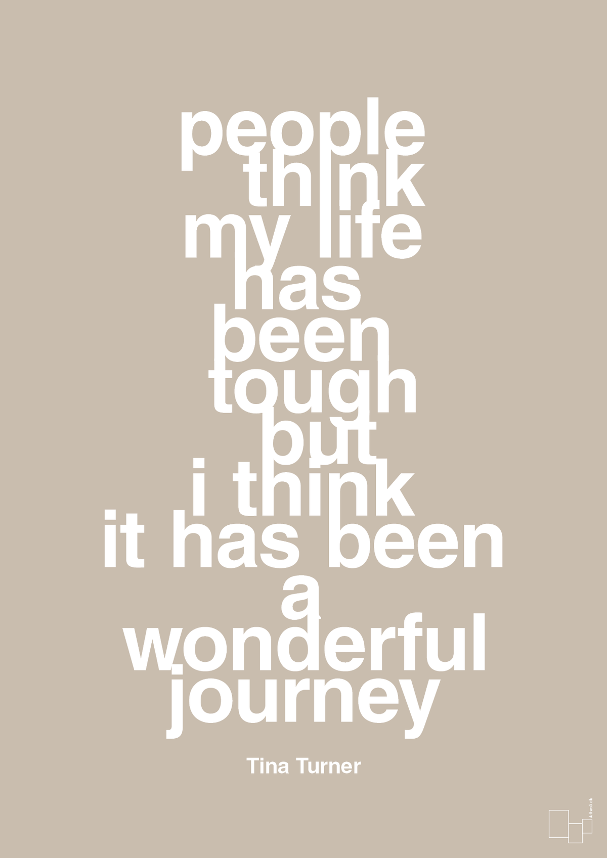 plakat: people think my life has been tough but I think it’s been a wonderful journey - creamy mushroom-Musiker-A1two3
