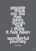 plakat: people think my life has been tough but I think it’s been a wonderful journey - graphic charcoal-Musiker-A1two3