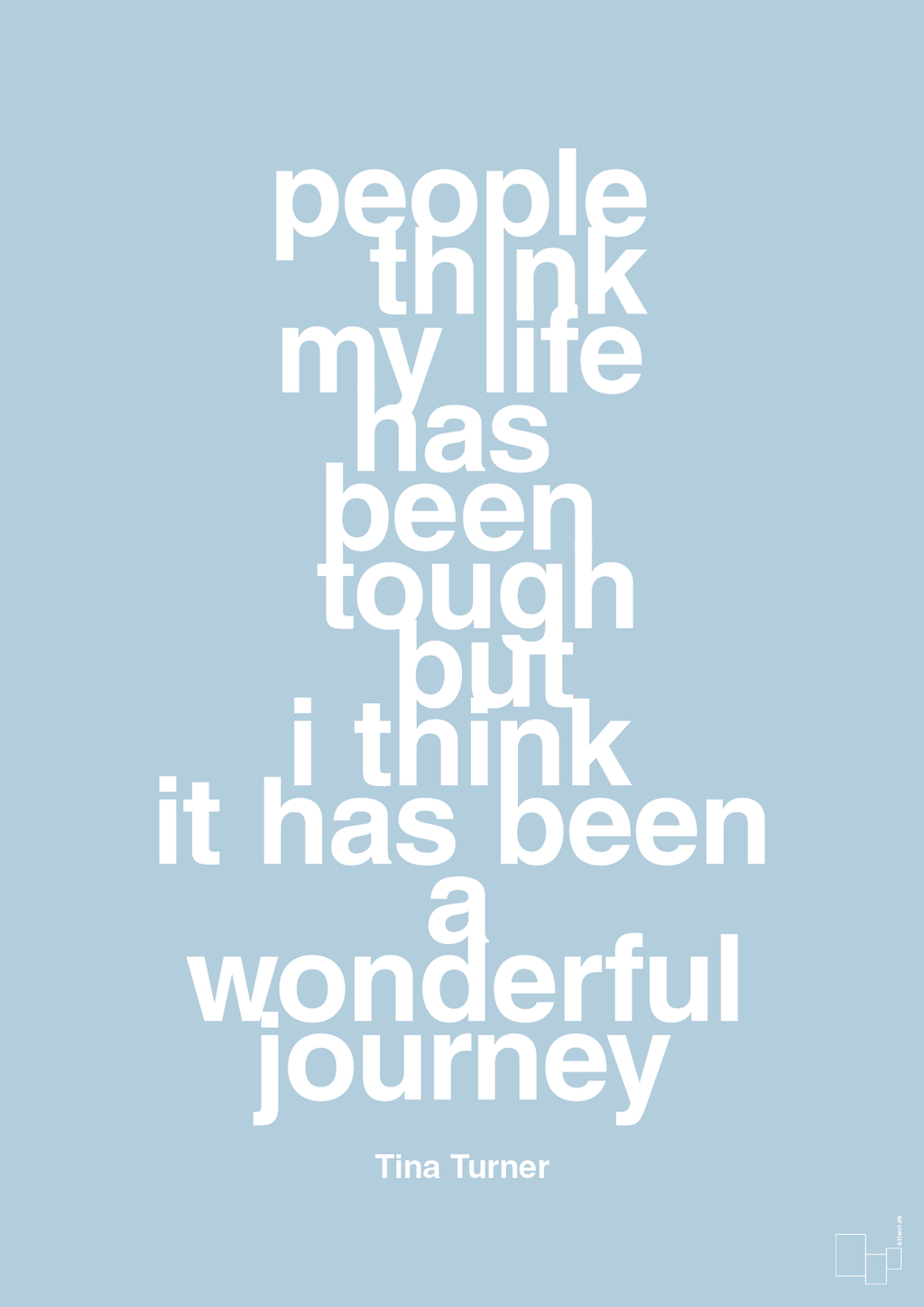 plakat: people think my life has been tough but I think it’s been a wonderful journey - heavenly blue-Musiker-A1two3