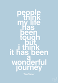 plakat: people think my life has been tough but I think it’s been a wonderful journey - heavenly blue-Musiker-A1two3