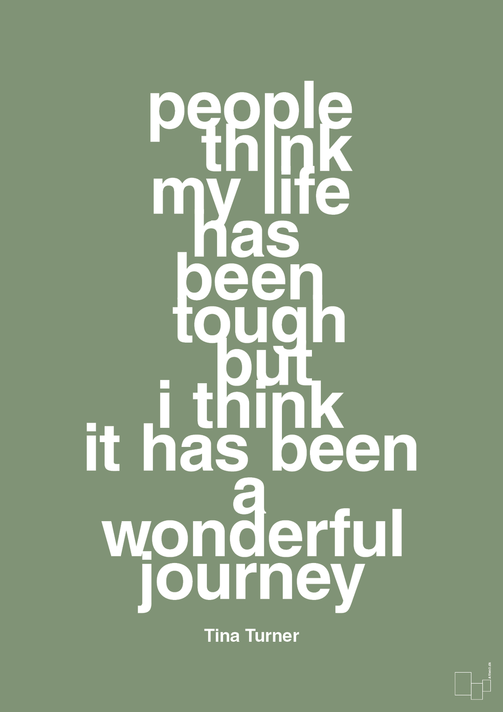 plakat: people think my life has been tough but I think it’s been a wonderful journey - jade-Musiker-A1two3