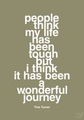 plakat: people think my life has been tough but I think it’s been a wonderful journey - misty forrest-Musiker-A1two3