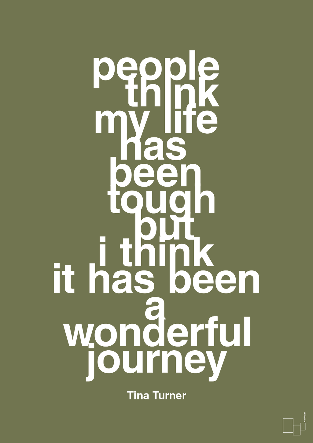 plakat: people think my life has been tough but I think it’s been a wonderful journey - secret meadow-Musiker-A1two3