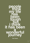 plakat: people think my life has been tough but I think it’s been a wonderful journey - secret meadow-Musiker-A1two3