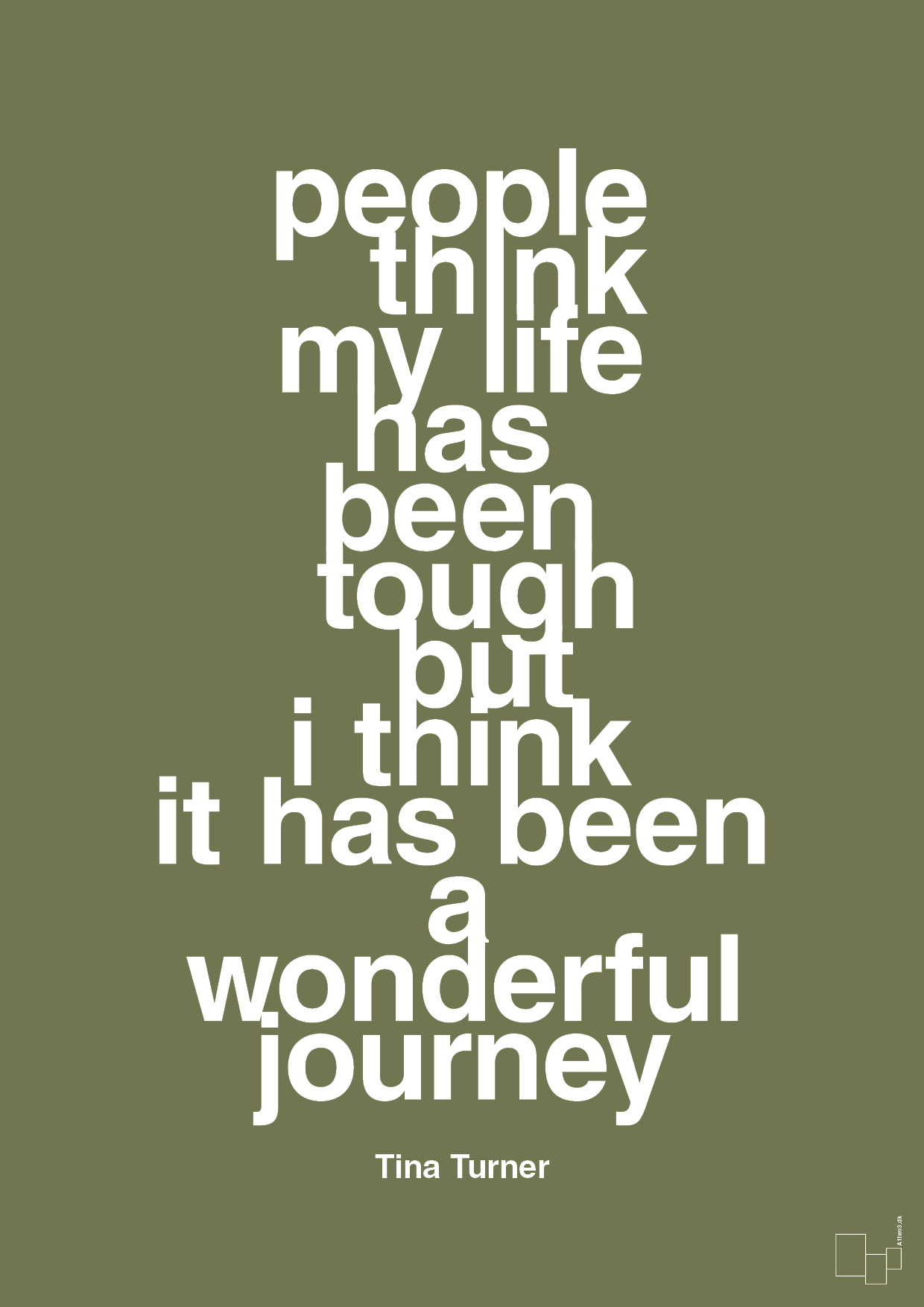 plakat: people think my life has been tough but I think it’s been a wonderful journey - secret meadow-Musiker-A1two3