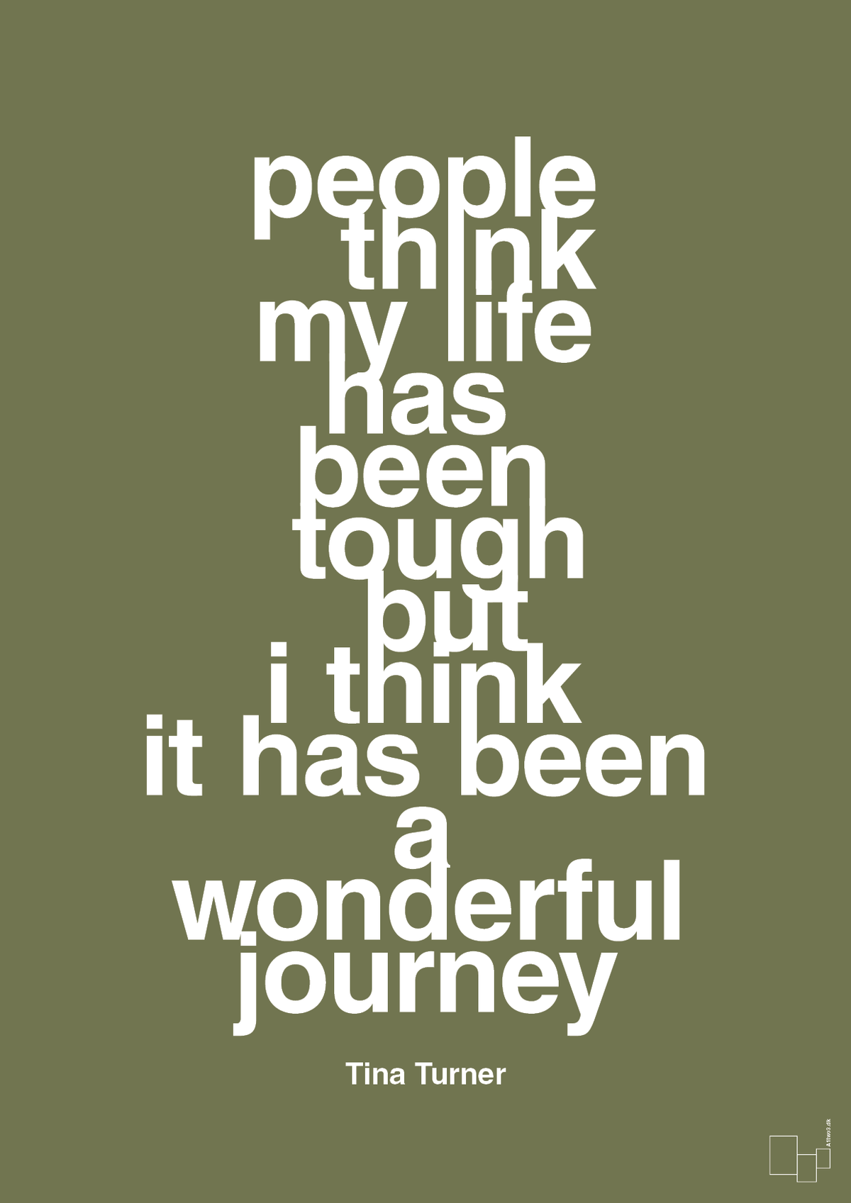 plakat: people think my life has been tough but I think it’s been a wonderful journey - secret meadow-Musiker-A1two3