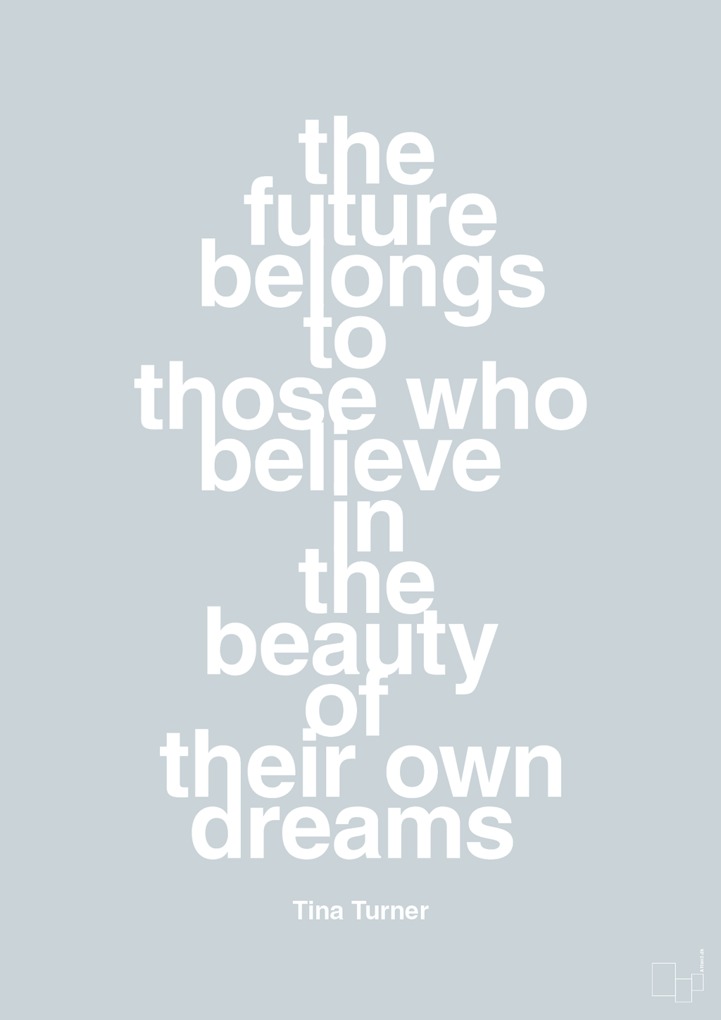 plakat: the future belongs to those who believe in the beauty of their own dreams - light drizzle-Musiker-A1two3