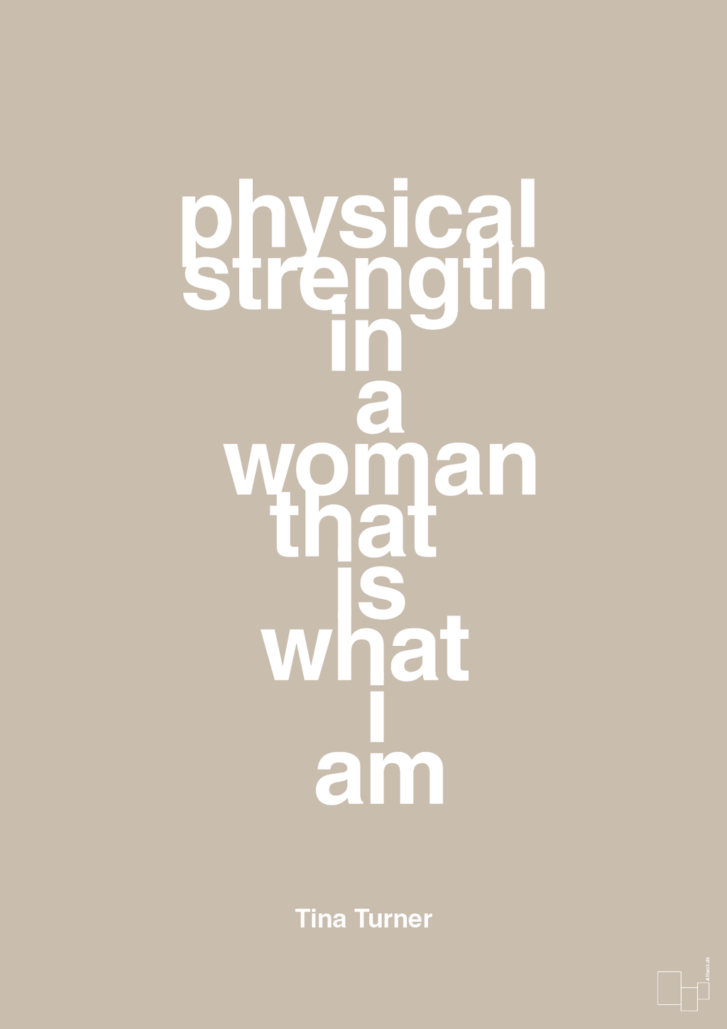 plakat: physical strength in a woman that’s what I am - creamy mushroom-Musiker-A1two3