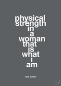 plakat: physical strength in a woman that’s what I am - graphic charcoal-Musiker-A1two3