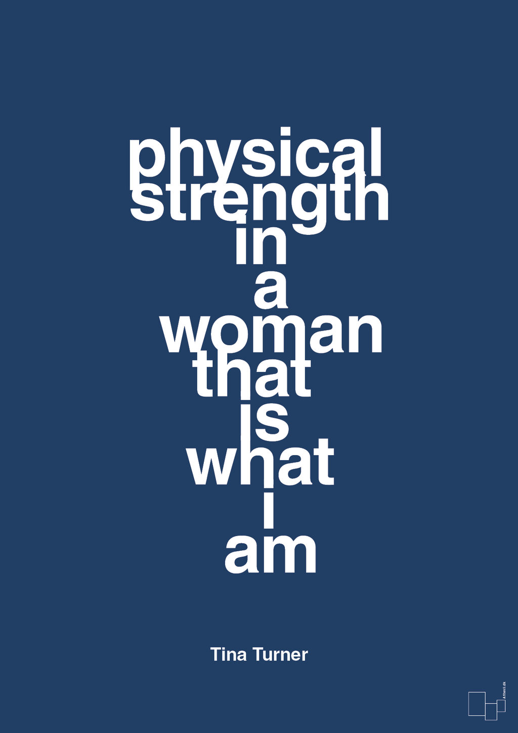 plakat: physical strength in a woman that’s what I am - lapis blue-Musiker-A1two3