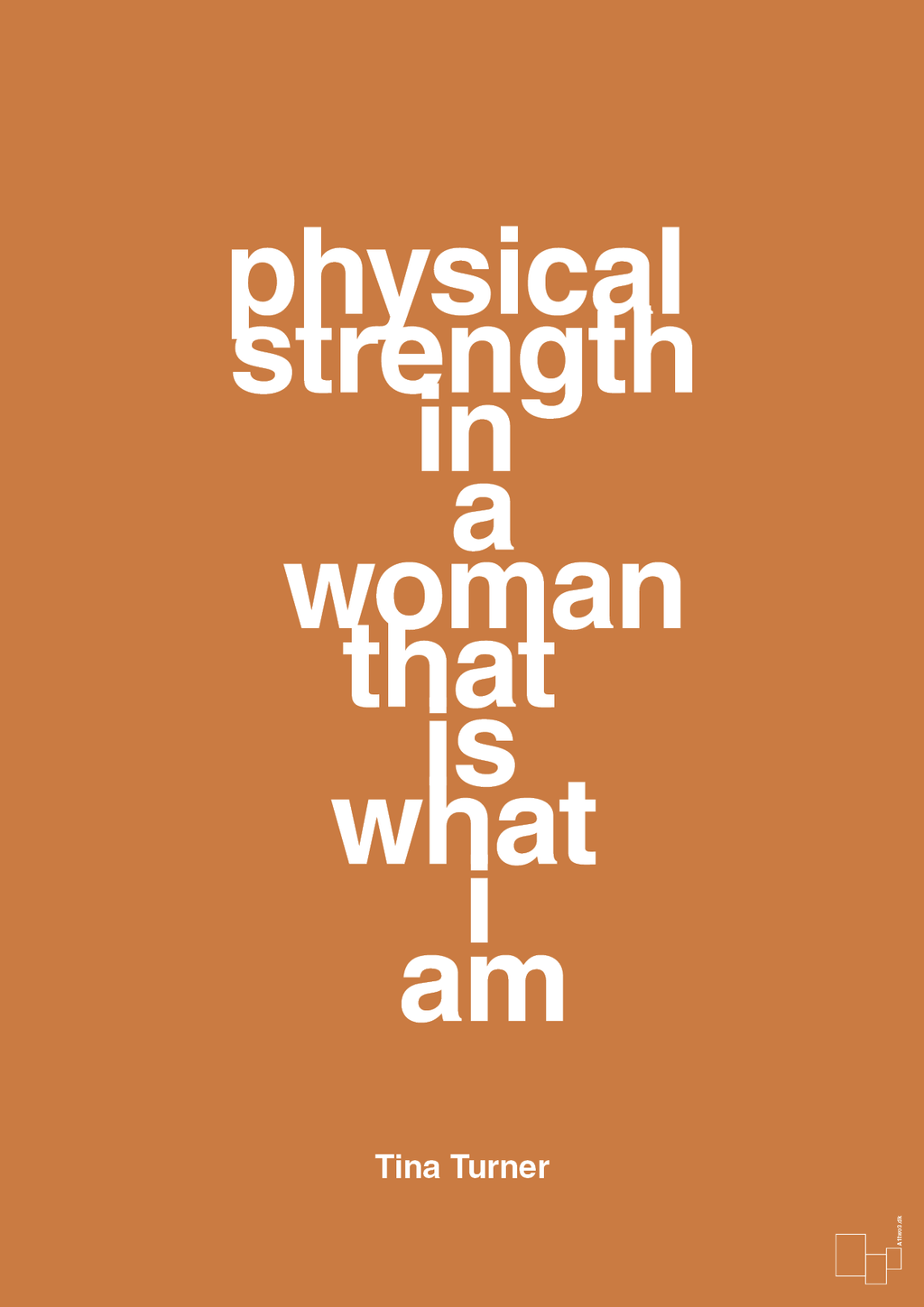 plakat: physical strength in a woman that’s what I am - rumba orange-Musiker-A1two3