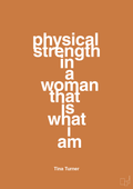 plakat: physical strength in a woman that’s what I am - rumba orange-Musiker-A1two3