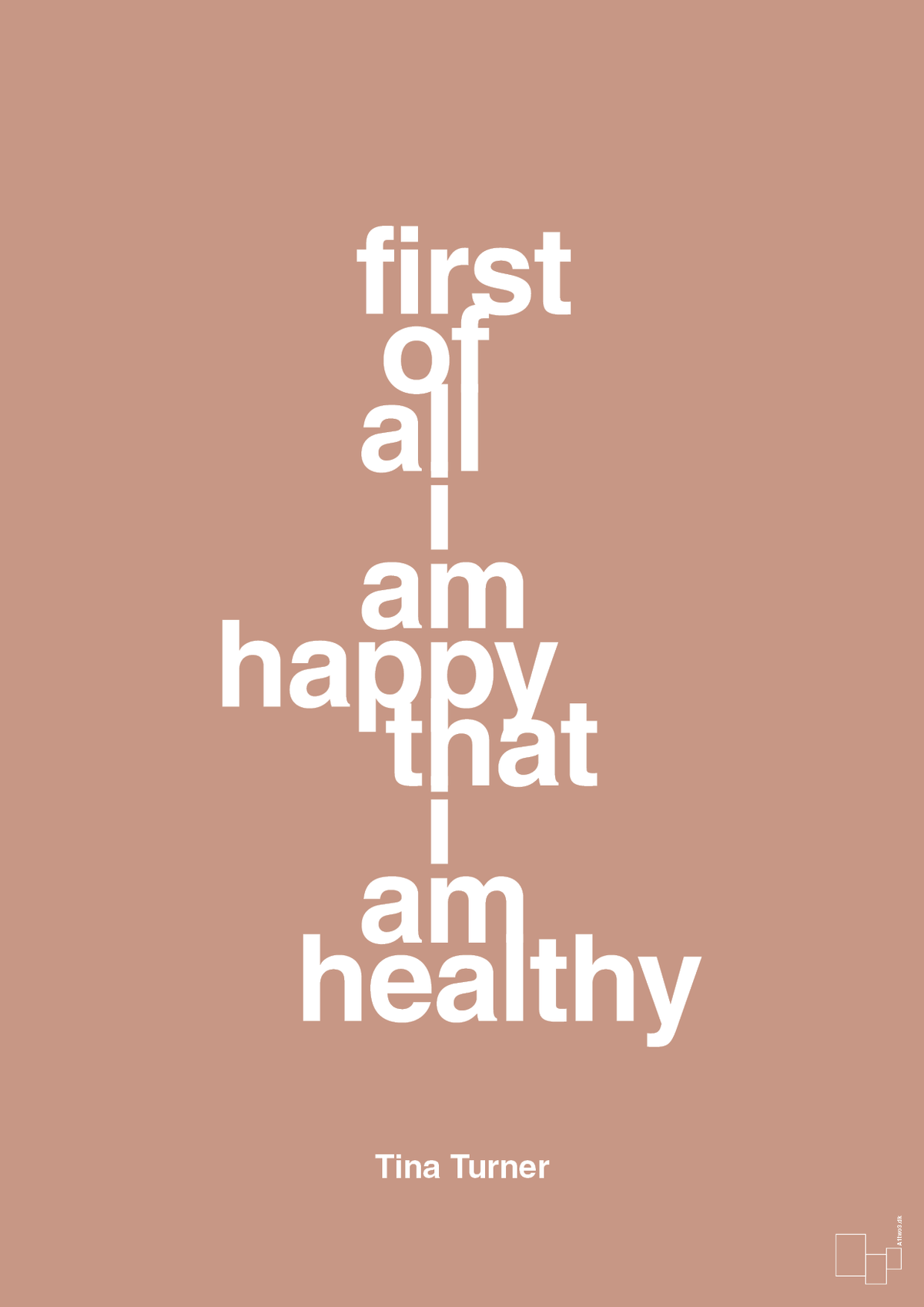 plakat: first of all i’m happy that i’m healthy - powder-Musiker-A1two3