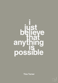 plakat: i just believe that anything is possible - battleship gray-Musiker-A1two3