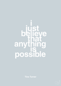 plakat: i just believe that anything is possible - light drizzle-Musiker-A1two3