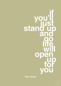 plakat: if you’ll just stand up and go life will open up for you - back to nature-Musiker-A1two3