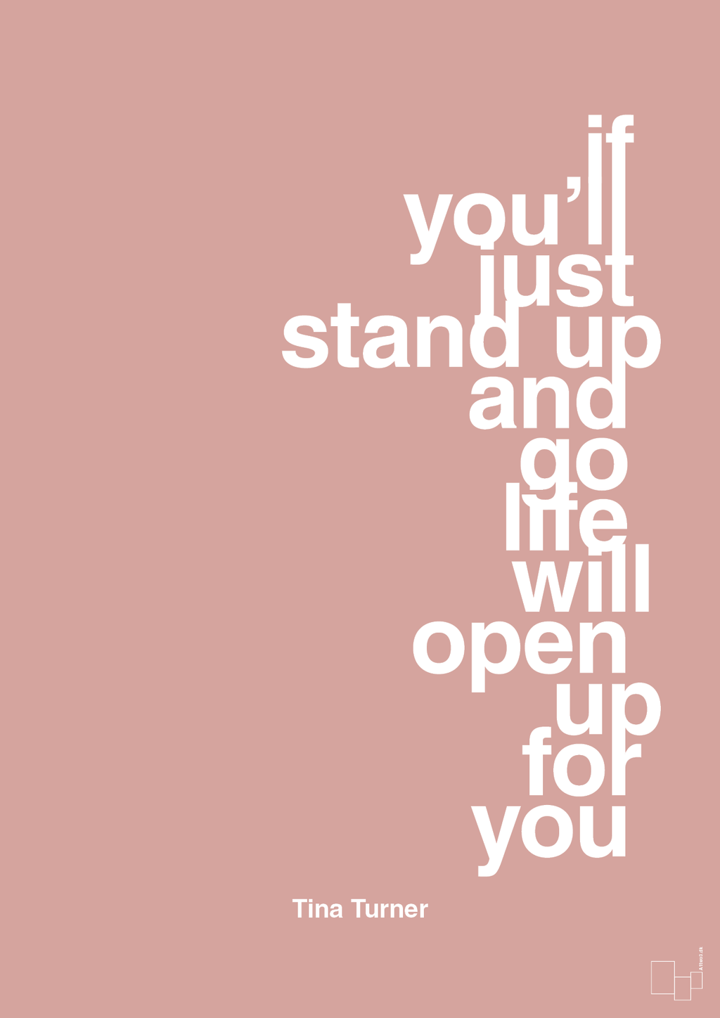 plakat: if you’ll just stand up and go life will open up for you - bubble shell-Musiker-A1two3