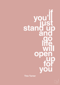 plakat: if you’ll just stand up and go life will open up for you - bubble shell-Musiker-A1two3