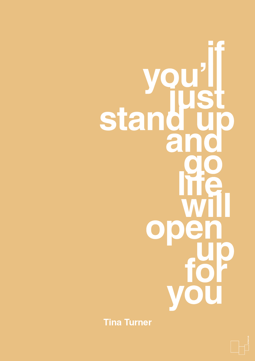 plakat: if you’ll just stand up and go life will open up for you - charismatic-Musiker-A1two3