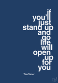 plakat: if you’ll just stand up and go life will open up for you - lapis blue-Musiker-A1two3
