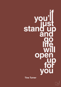 plakat: if you’ll just stand up and go life will open up for you - red pepper-Musiker-A1two3