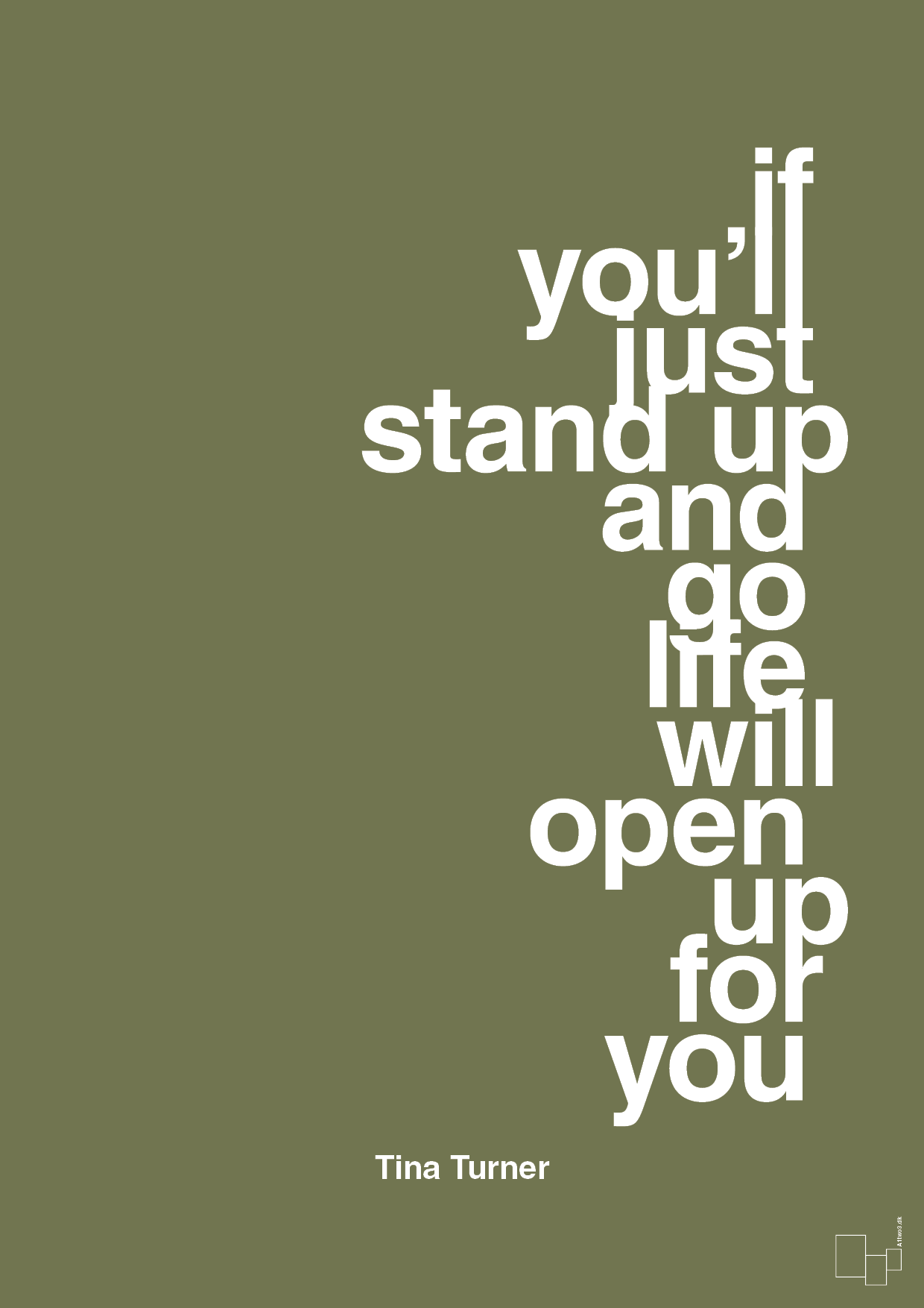 plakat: if you’ll just stand up and go life will open up for you - secret meadow-Musiker-A1two3