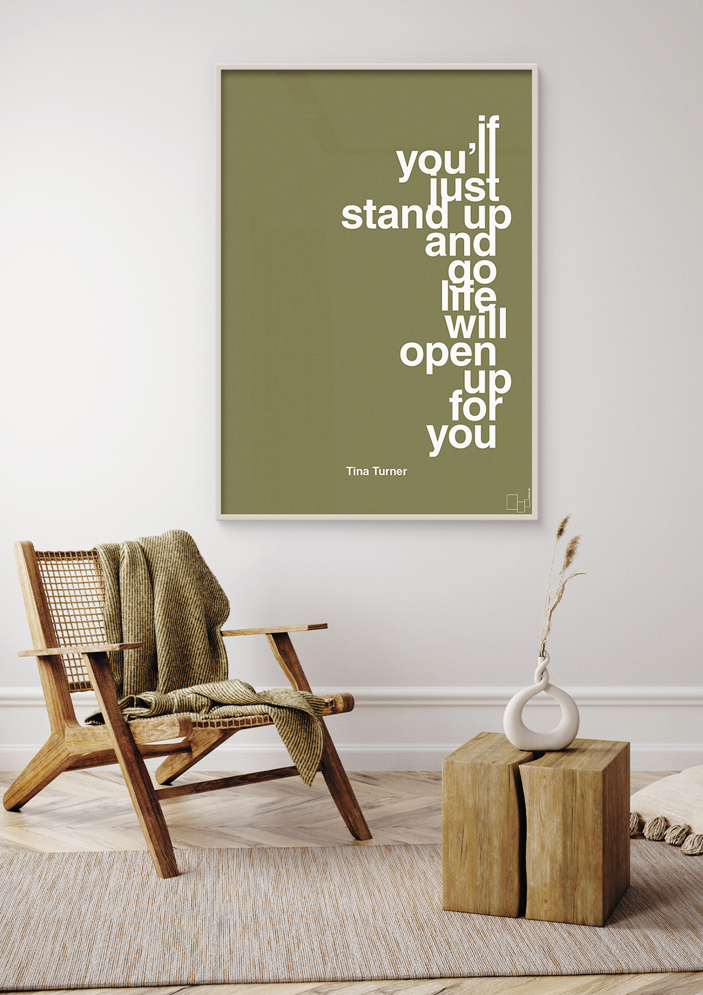 plakat: if you’ll just stand up and go life will open up for you - creamy mushroom-Musiker-A1two3