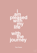 plakat: i am pleased with my life with the journey - bubble shell-Musiker-A1two3