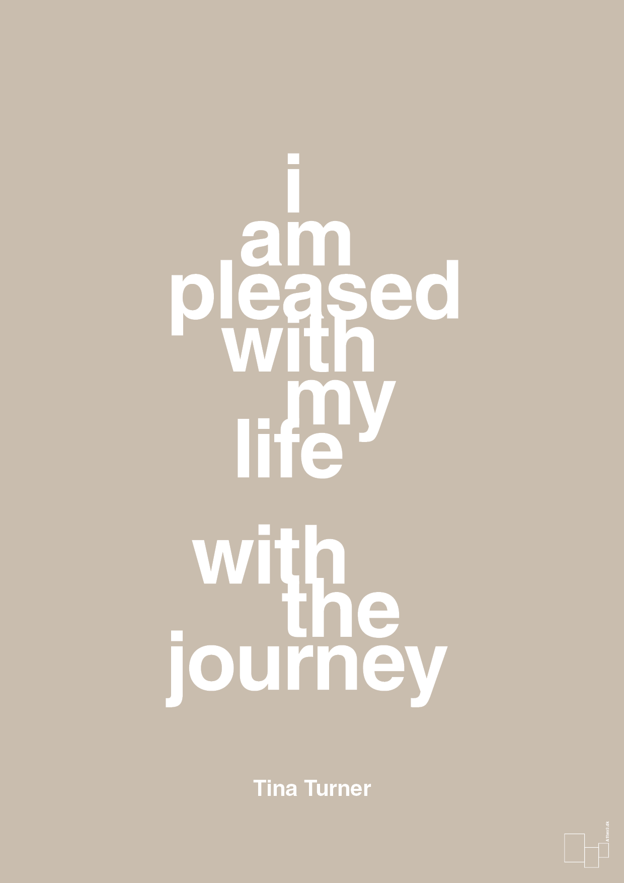 plakat: i am pleased with my life with the journey - creamy mushroom-Musiker-A1two3