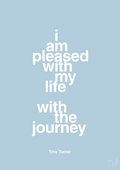 plakat: i am pleased with my life with the journey - heavenly blue-Musiker-A1two3