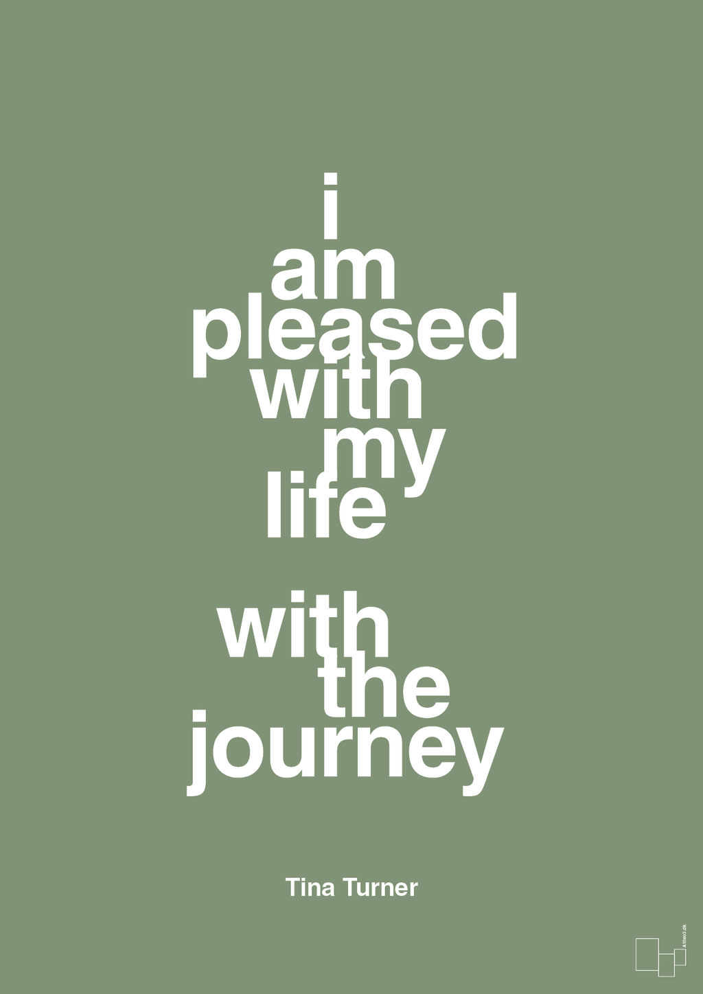 plakat: i am pleased with my life with the journey - jade-Musiker-A1two3