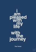 plakat: i am pleased with my life with the journey - lapis blue-Musiker-A1two3