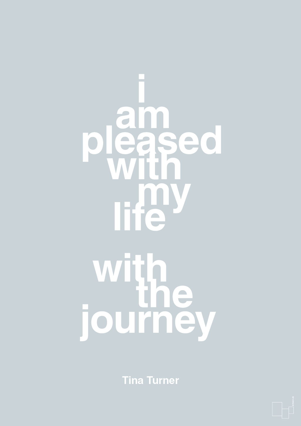 plakat: i am pleased with my life with the journey - light drizzle-Musiker-A1two3