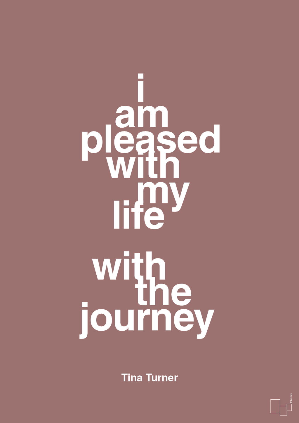plakat: i am pleased with my life with the journey - plum-Musiker-A1two3