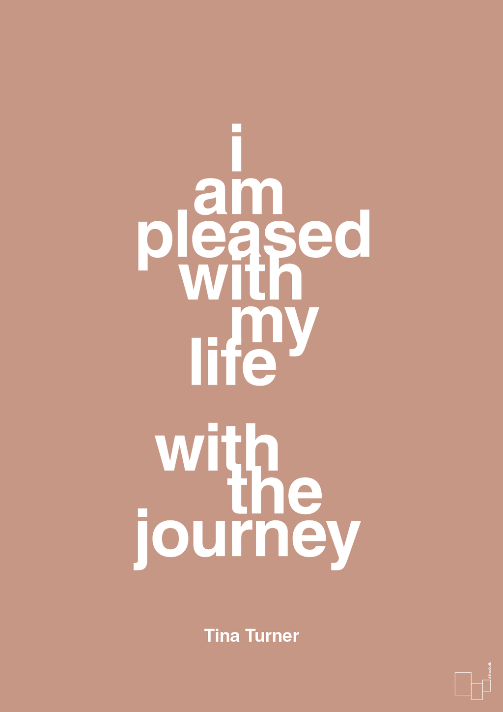 plakat: i am pleased with my life with the journey - powder-Musiker-A1two3