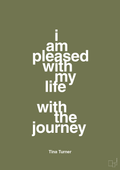 plakat: i am pleased with my life with the journey - secret meadow-Musiker-A1two3