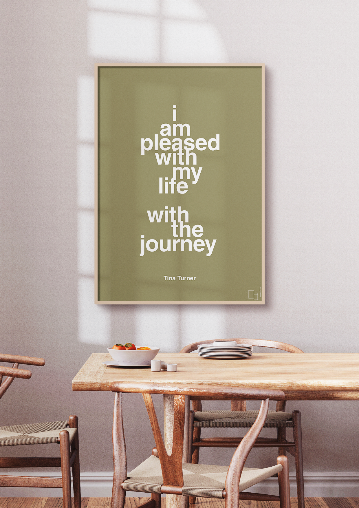 plakat: i am pleased with my life with the journey - graphic charcoal-Musiker-A1two3