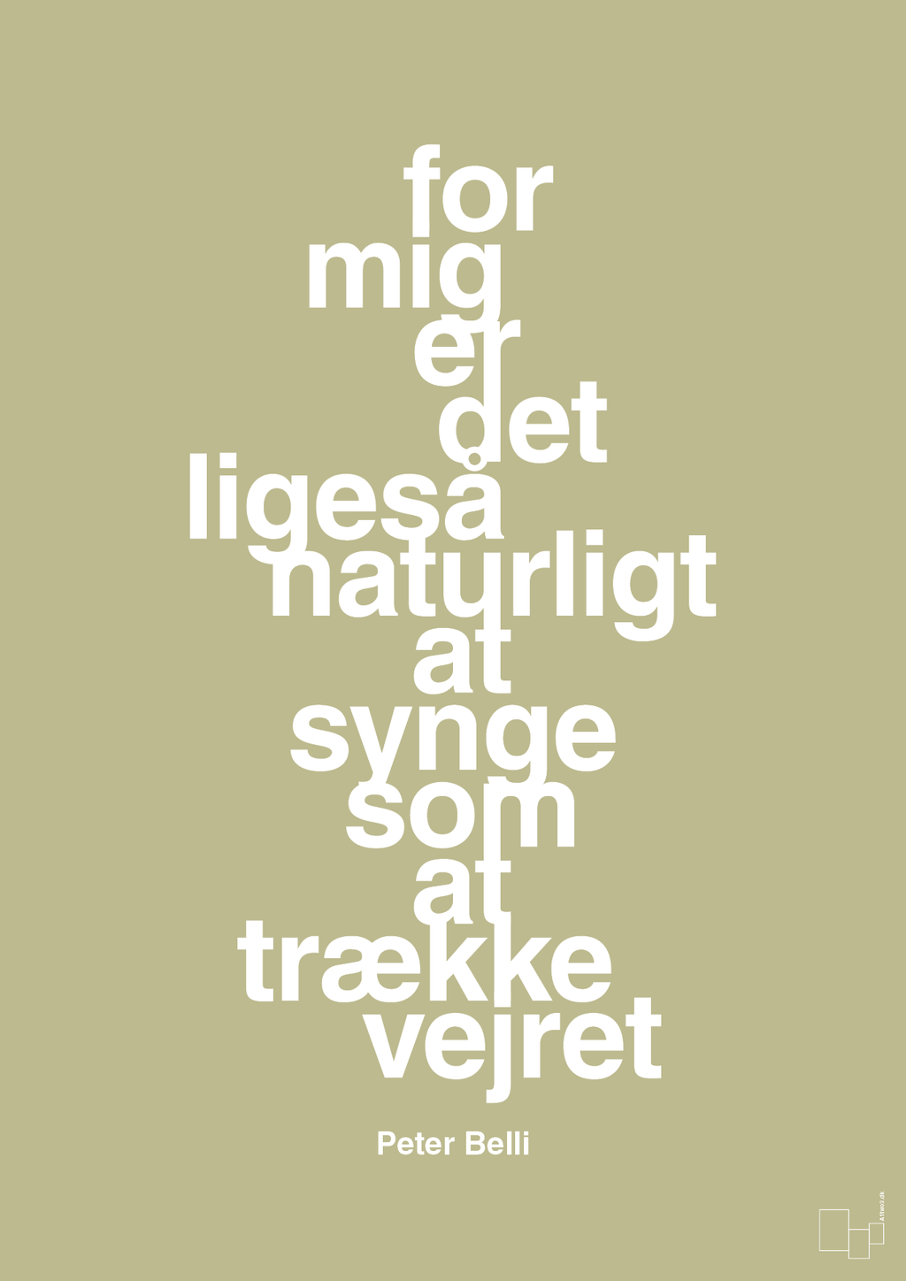 plakat: for mig er det ligeså naturligt at synge som at trække vejret - back to nature-Musiker-A1two3