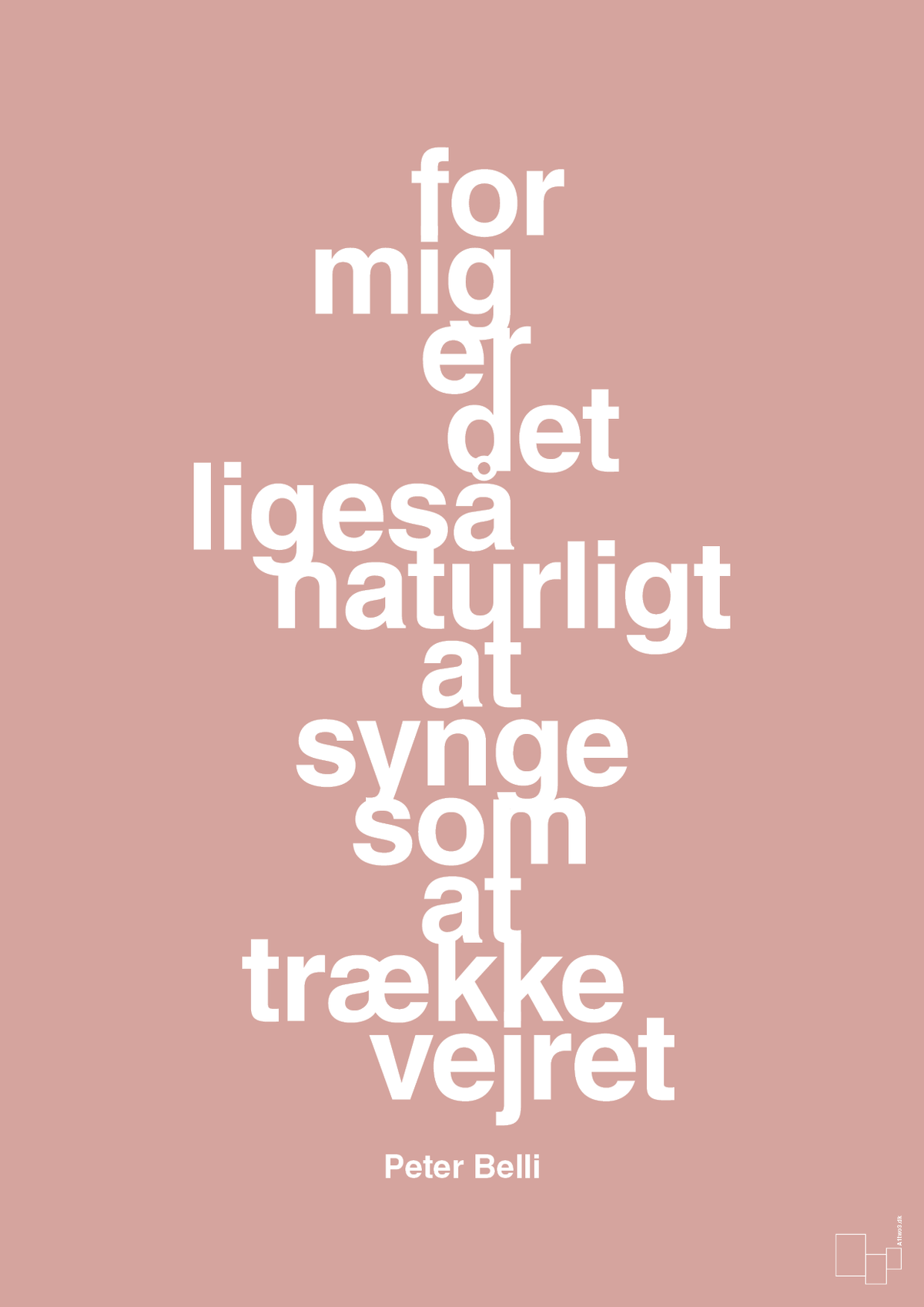 plakat: for mig er det ligeså naturligt at synge som at trække vejret - bubble shell-Musiker-A1two3