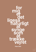 plakat: for mig er det ligeså naturligt at synge som at trække vejret - cider spice-Musiker-A1two3