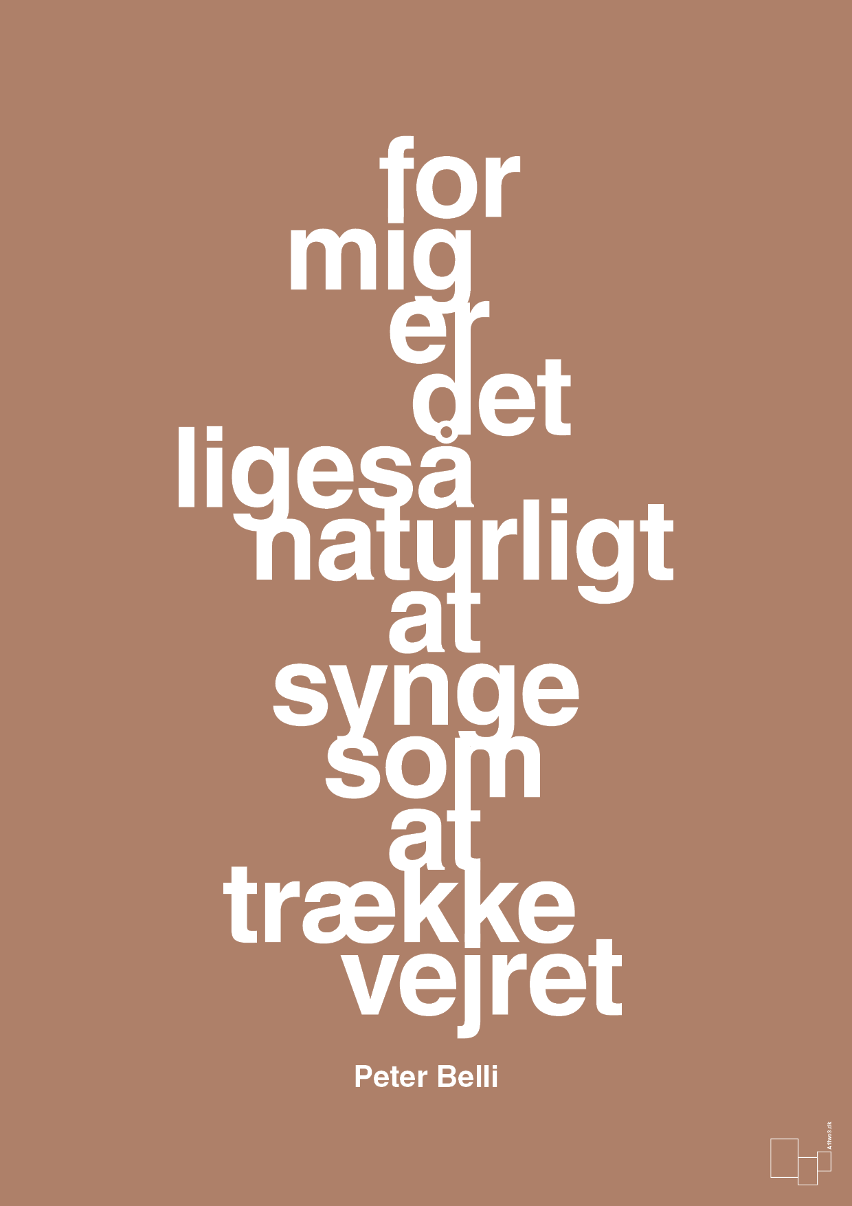 plakat: for mig er det ligeså naturligt at synge som at trække vejret - cider spice-Musiker-A1two3